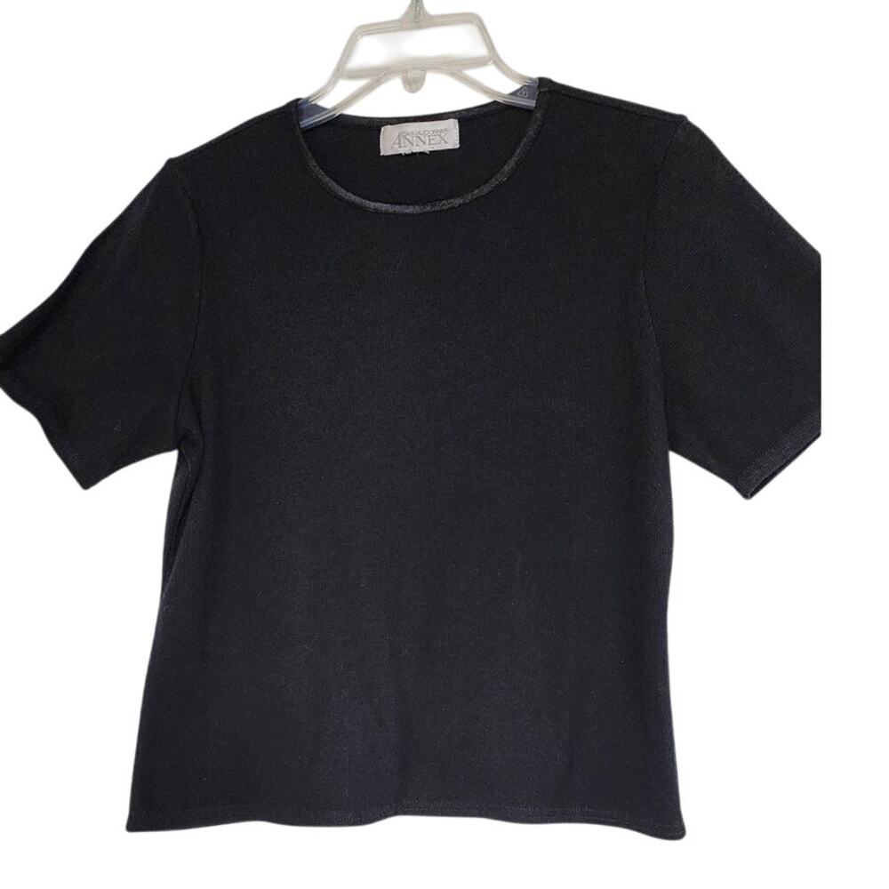 Casual Corner Annex Black Stretch Knit Sweater Women's Size Small
